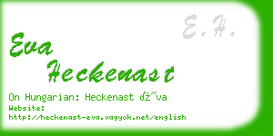 eva heckenast business card